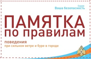 ПАМЯТКА по правилам поведения при сильном ветре и буре в городе 